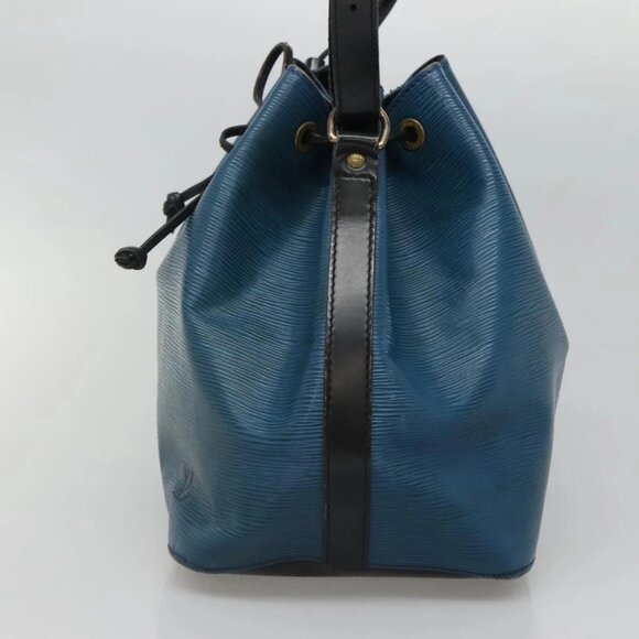 LOUIS VUITTON Epi Petit Noe Shoulder Bag Bicolor Black Blue M44152 Auth gh240 - Picture 4 of 16